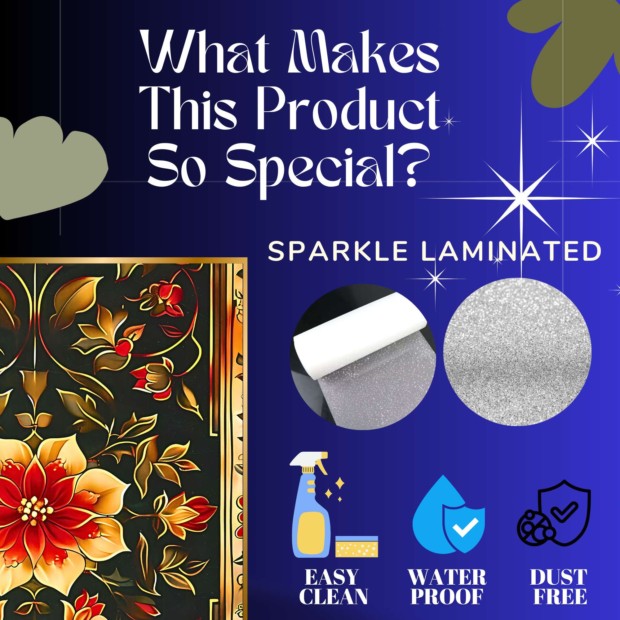 Set of Three large Wall Paintings for Wall Dacoration Golden Framed Wall Paintings for Living Room & Bedroom Wall Art for Home Decoration & Office Wall Décor (14x11 inch CH-LGD3-6) - Image 4