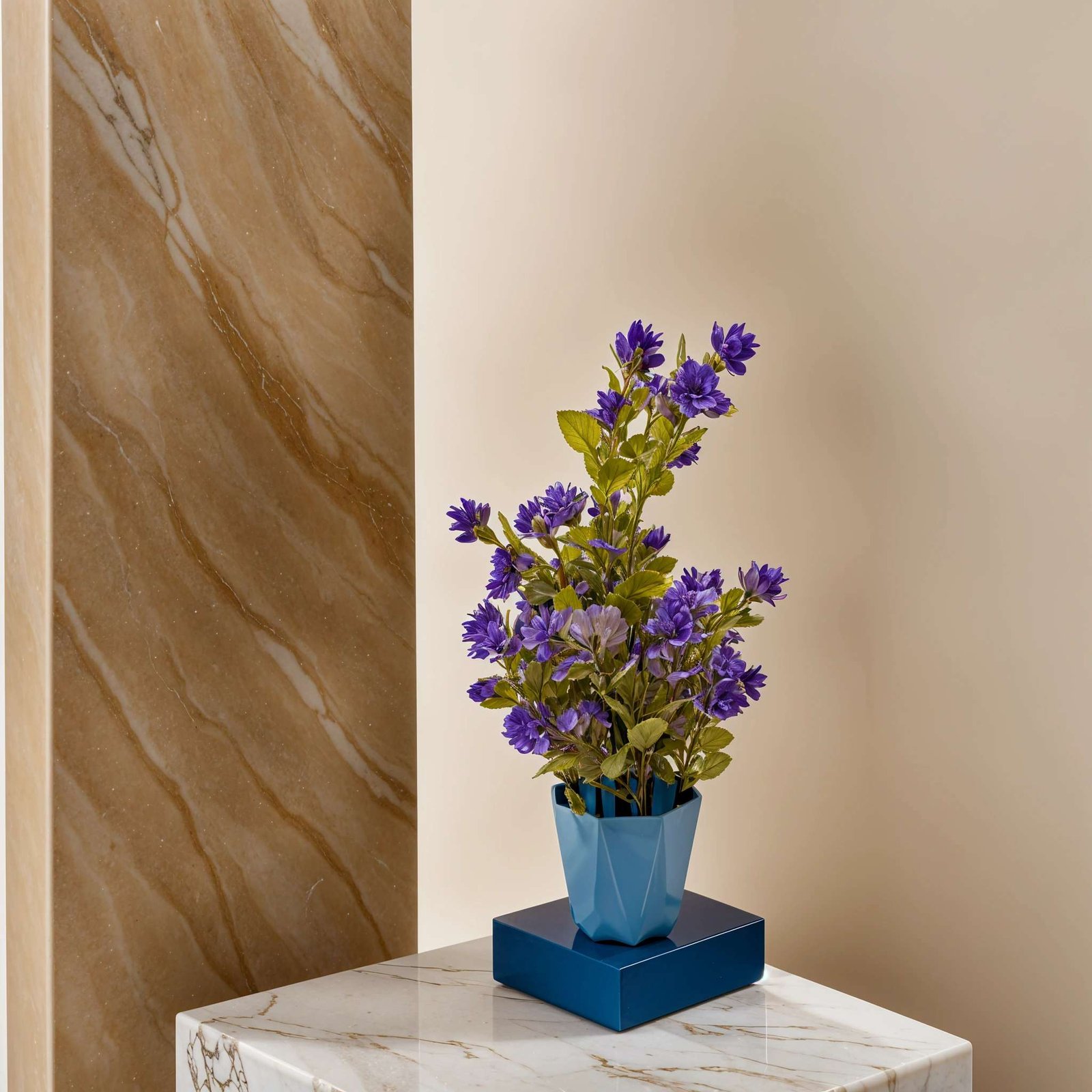 Wild Artificial Flower Plants With Cute Hexa Pot Faux Flower Plant For Home Office Décor Tabletop And Desk Decoration Artificial Flower For Balcony Indoor Décor (RV-AP2) - Image 2