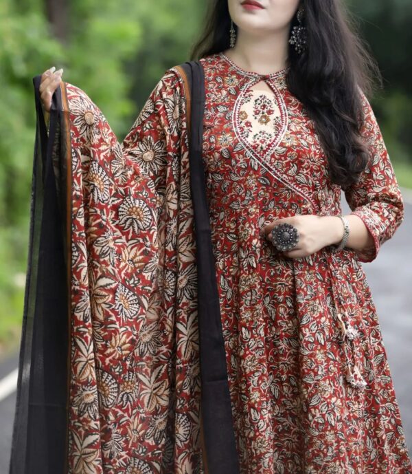 Premium cotton Angrakga style anarkali - Image 2