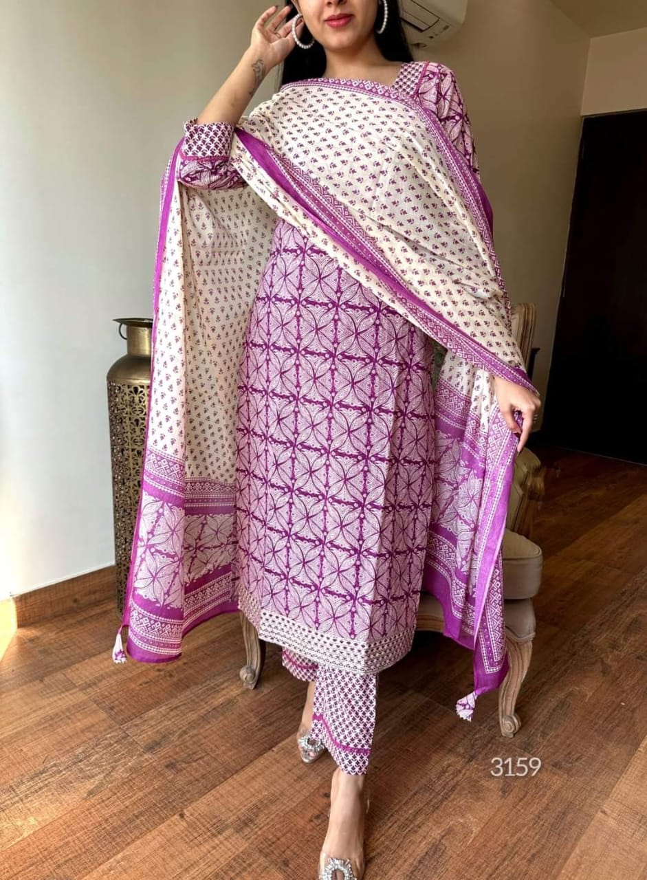 Premium 3 PIC KURTI SET