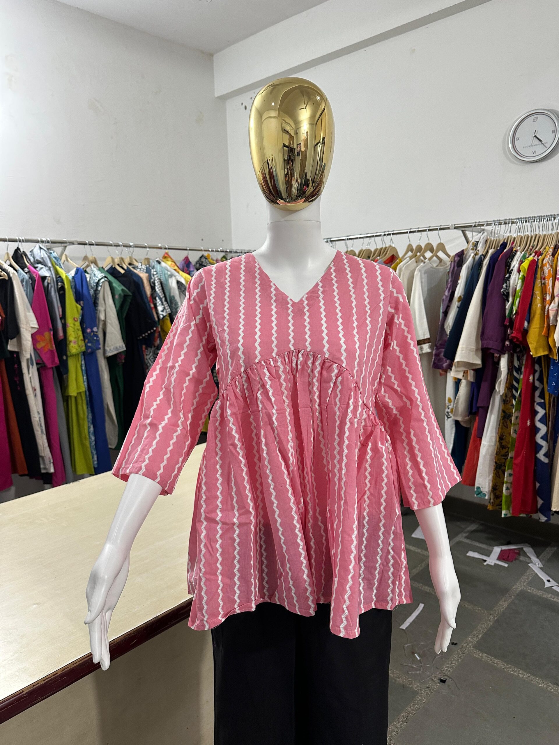 Printed Cotton Short Tops