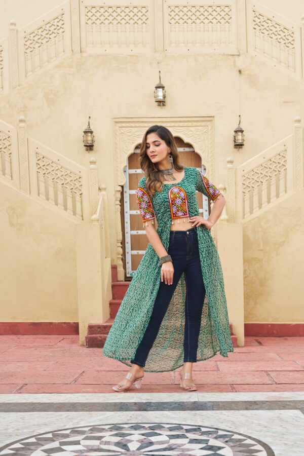 NAVRATRI TRENDING INDOWESTERN BANDHANI KURTI - Image 6