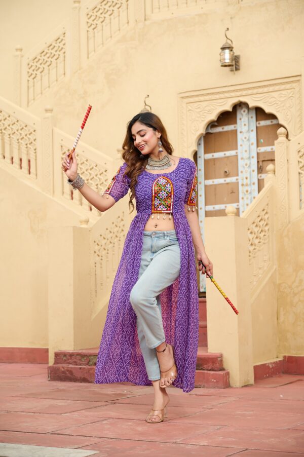 NAVRATRI TRENDING INDOWESTERN BANDHANI KURTI - Image 11